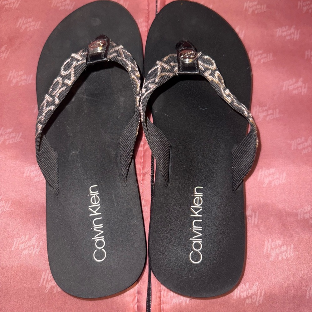 Calvin Klein Black Minimalist Sandals